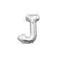 13in Air-Filled Silver Letter Balloon (J)